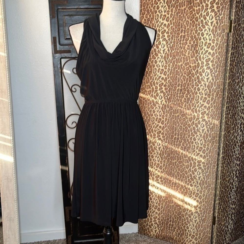 Judith March black halter dress Sz large